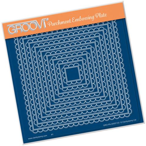 Groovi Nested Scallops Square Groovi Plate A5 Square